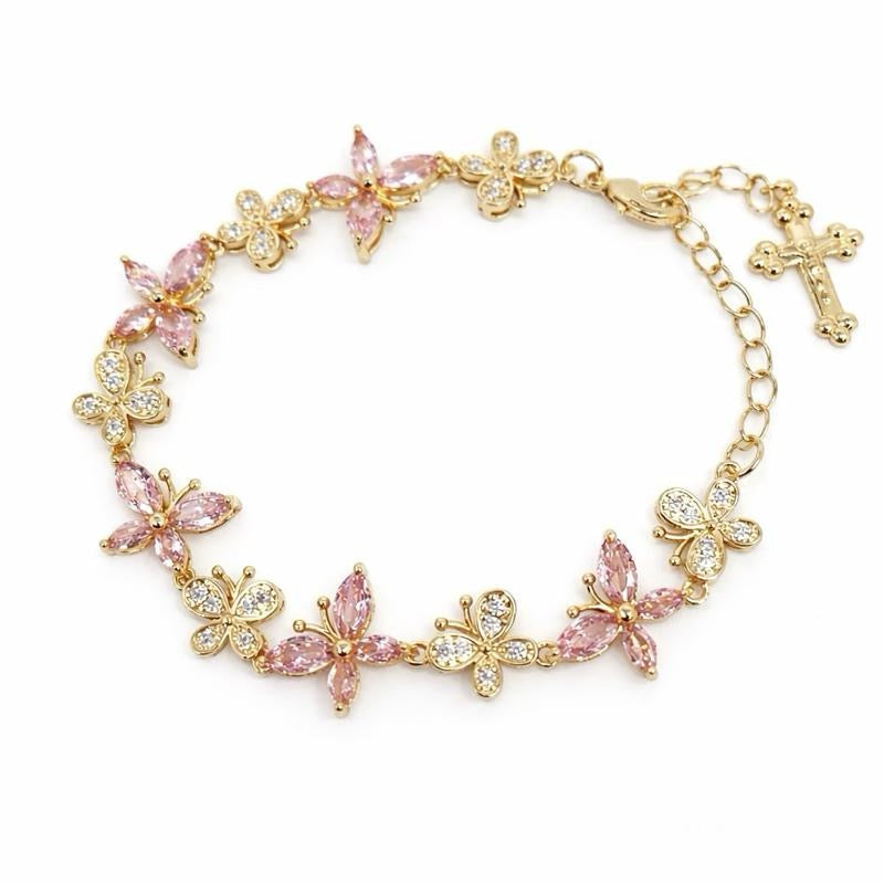 Clear Butterfly Bracelet (Adjustable)