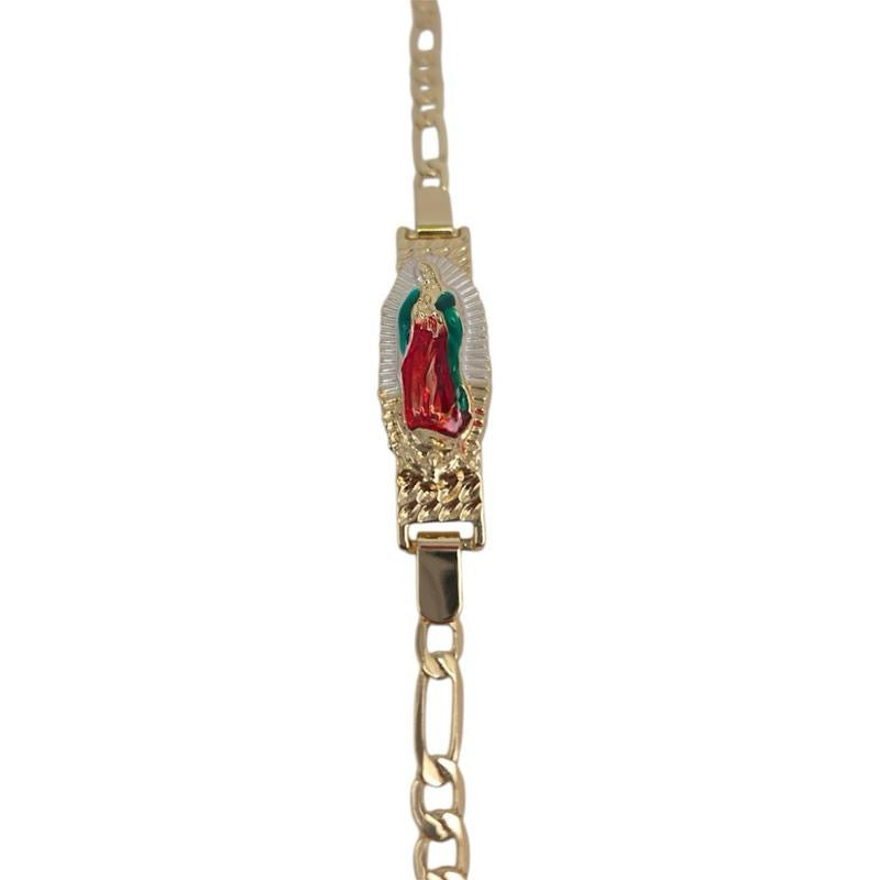 Virgin Mary Figaro Bracelet (7inch)