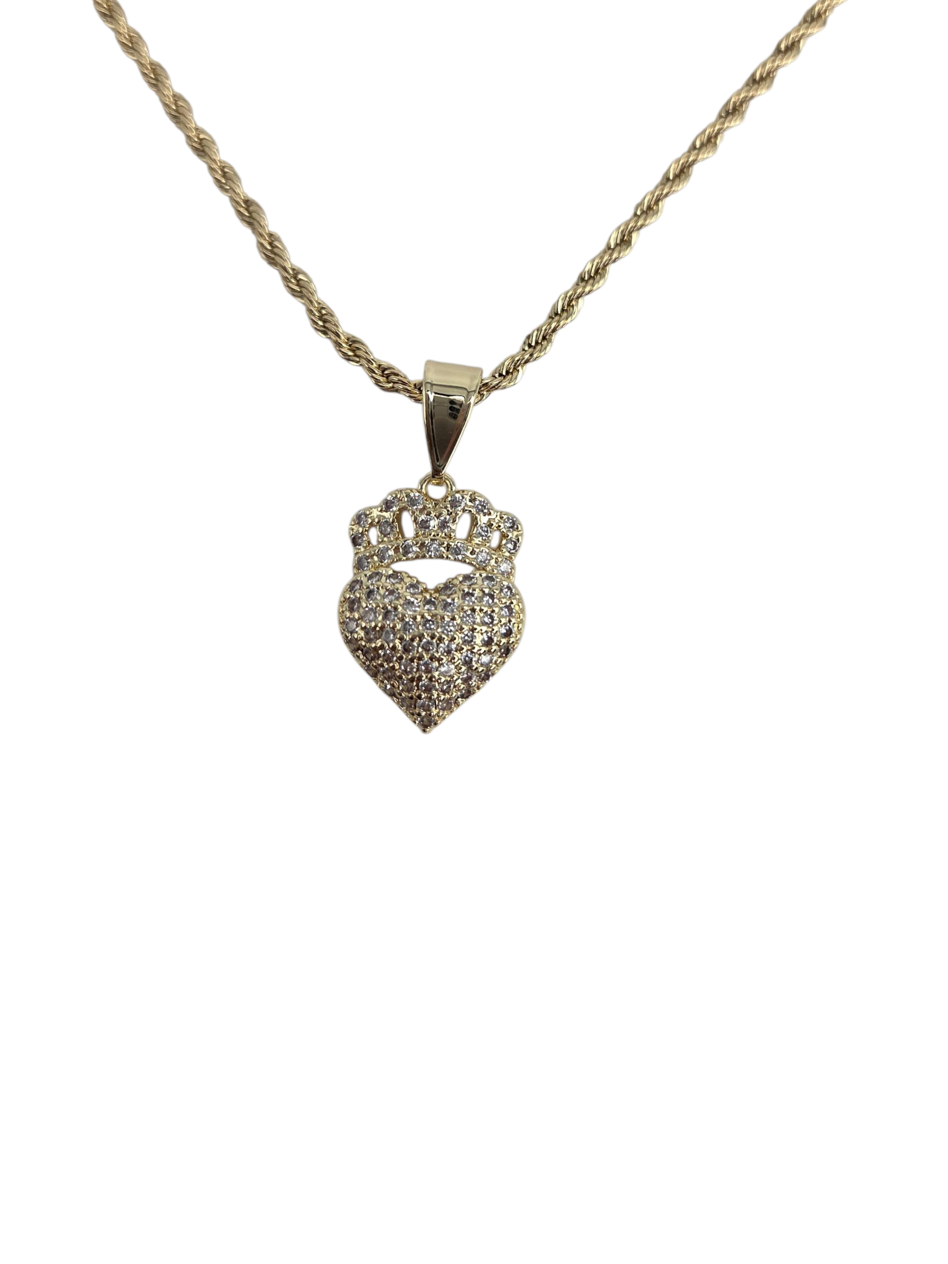Heart Crown Necklace 18k Gold-Filled