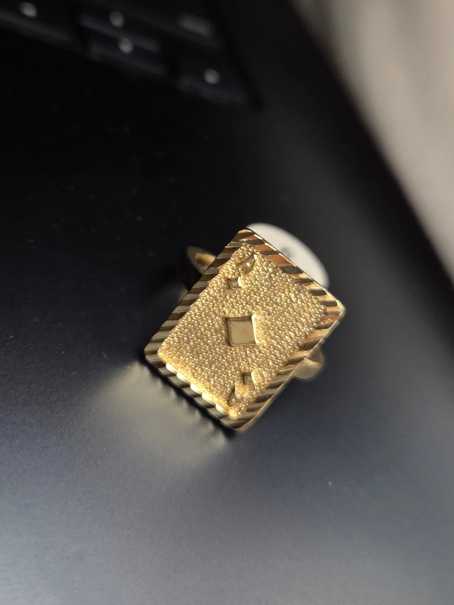 Ace Card Ring- 18k Gold-Filled
