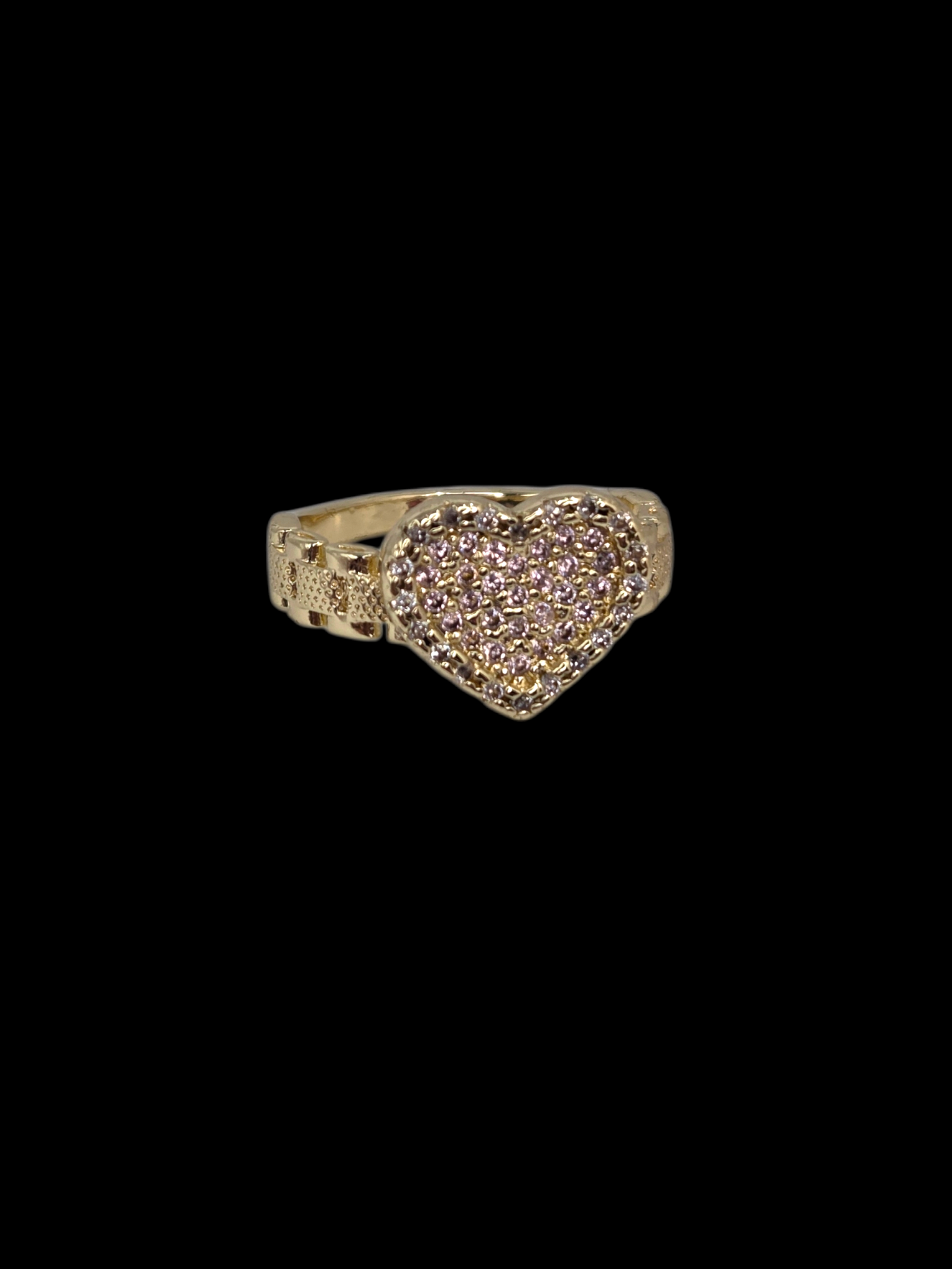 Pink Heart Rolex Ring