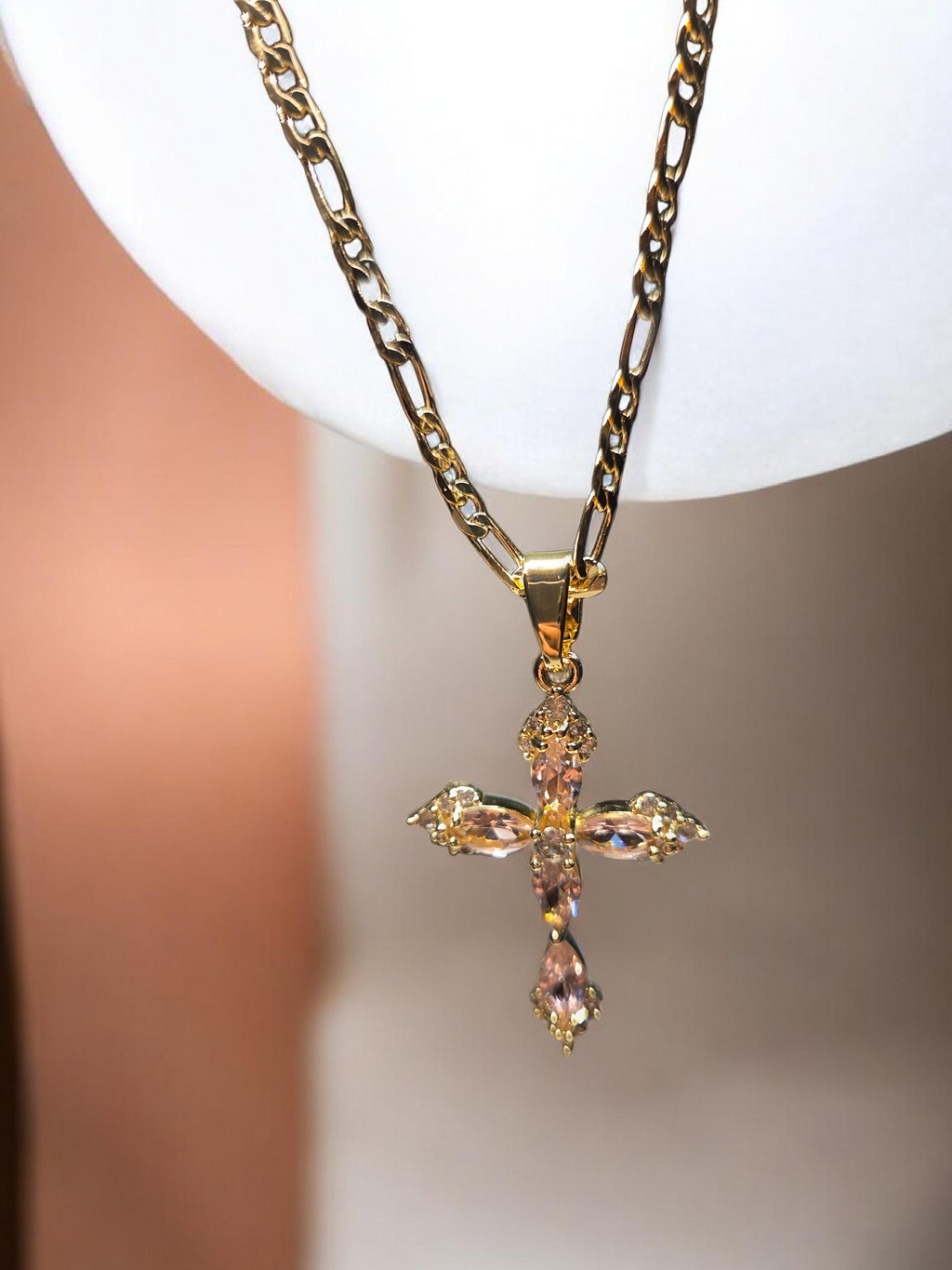 Rosefire Cross Pendant