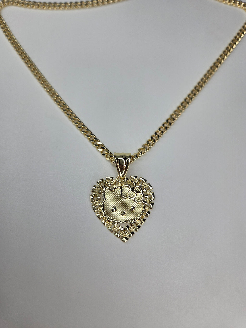 Hello Kitty Heart RolexR Necklace- 18k Gold-Filled