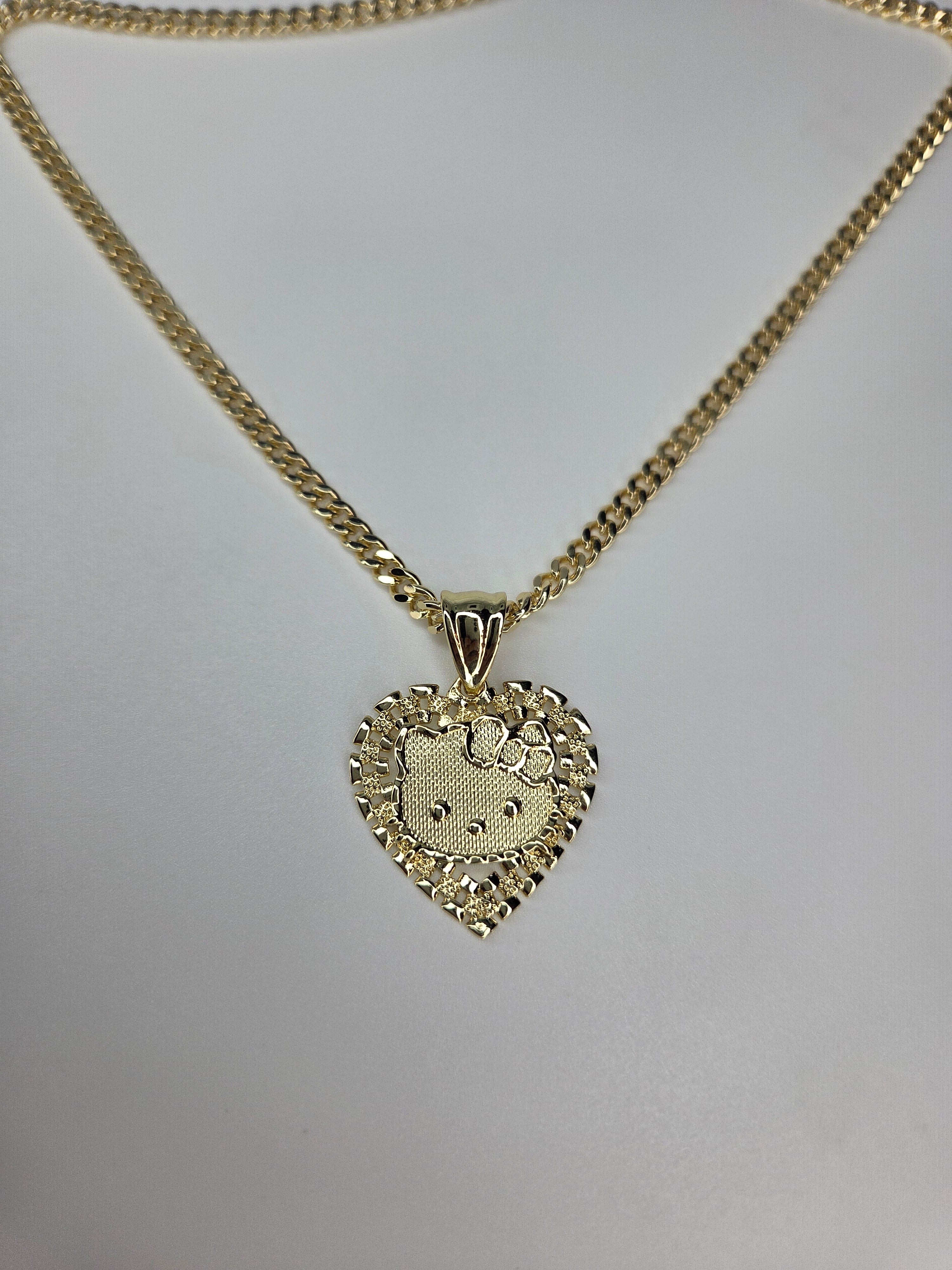 Hello Kitty Heart RolexR Necklace- 18k Gold-Filled