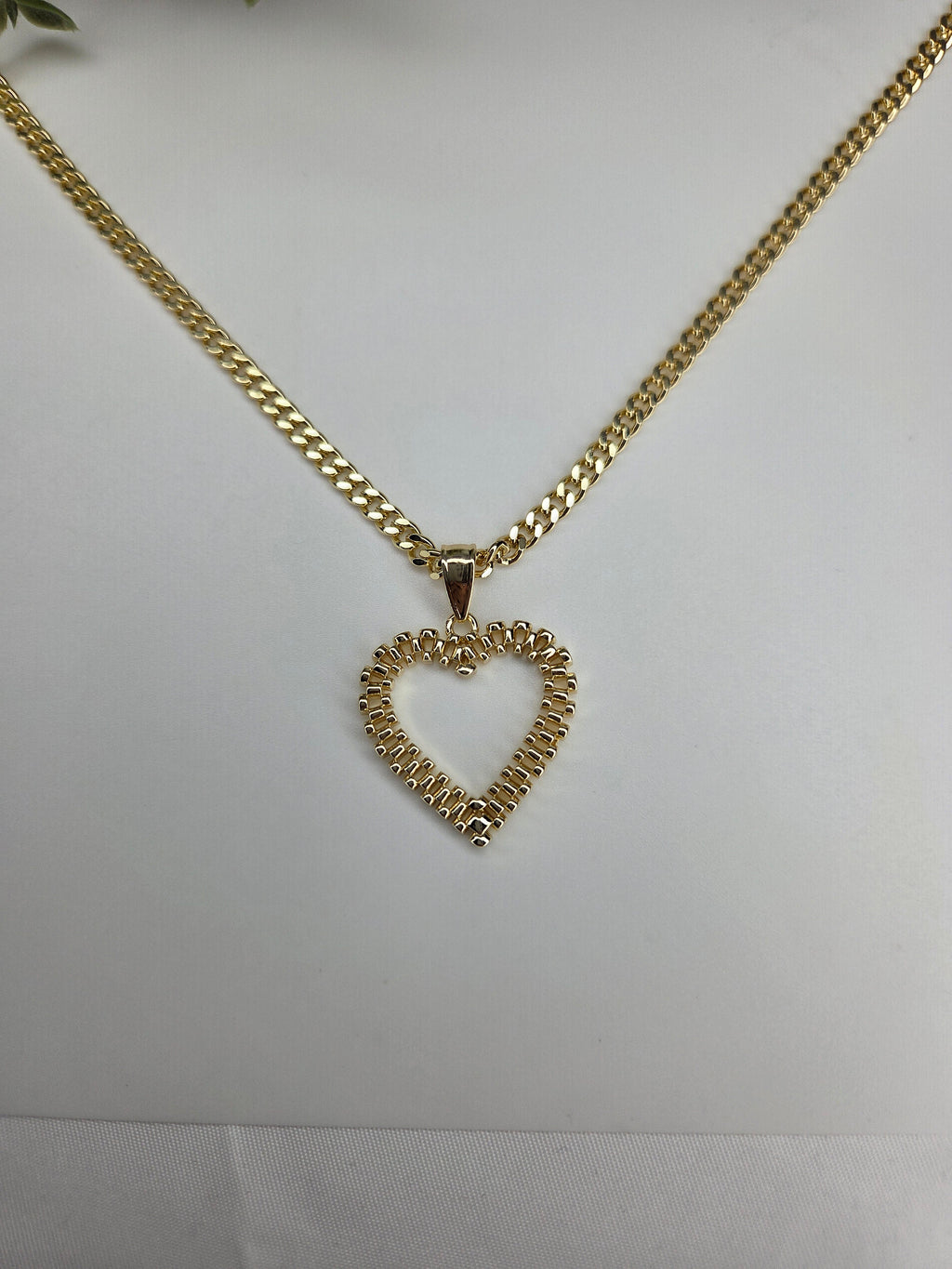 Gold Heart Rolex Necklace- 18k Gold filled