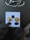 Heart nugget earrings