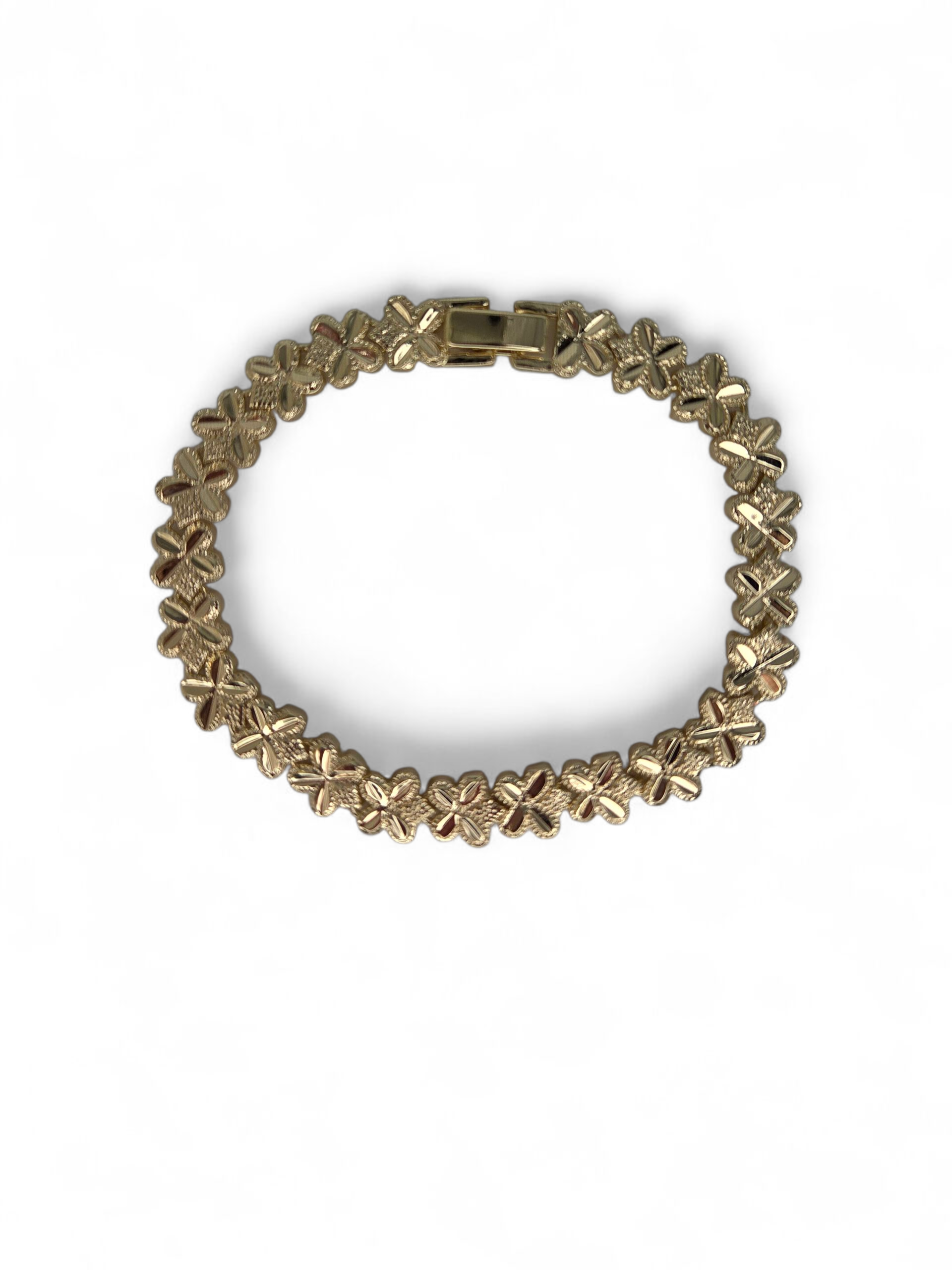 Hibiscus Gold Flower Bracelet (7inch)