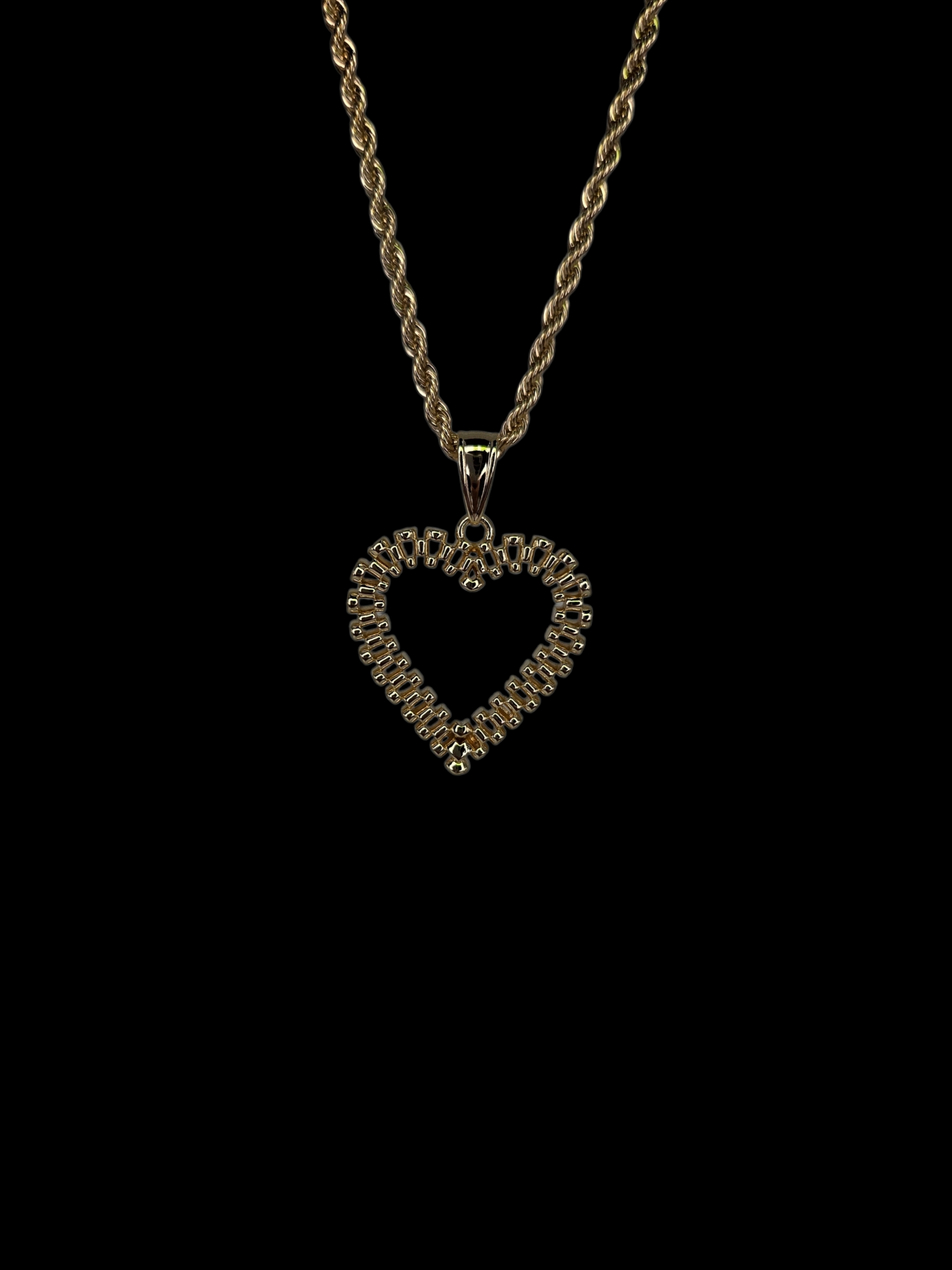 Gold Heart Rolex Necklace- 18k Gold filled