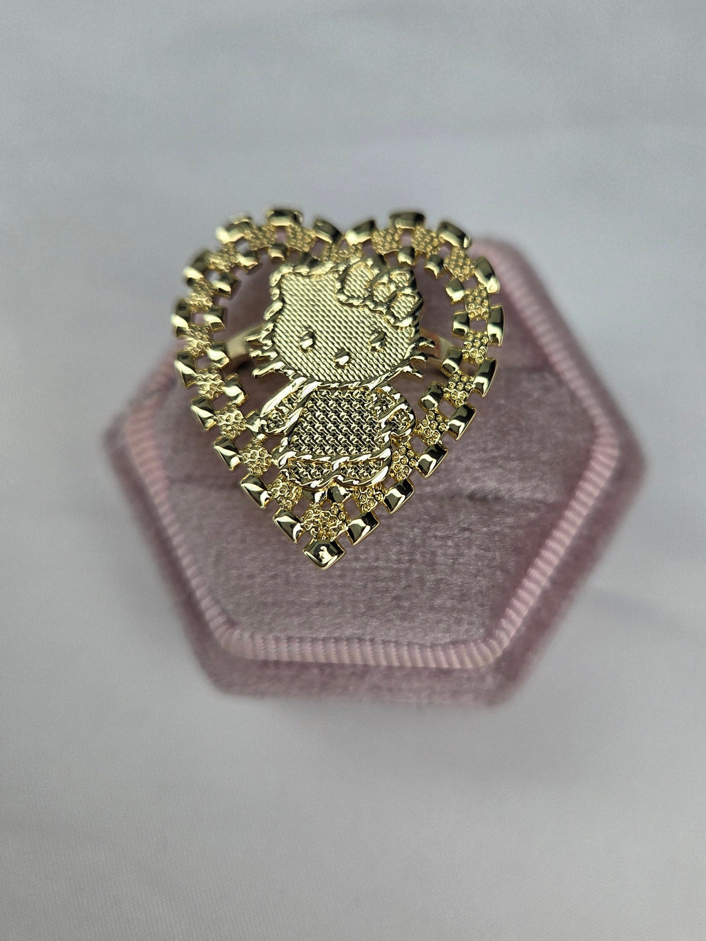 Hello Kitty Heart RolexR Ring- 18k Gold-Filled