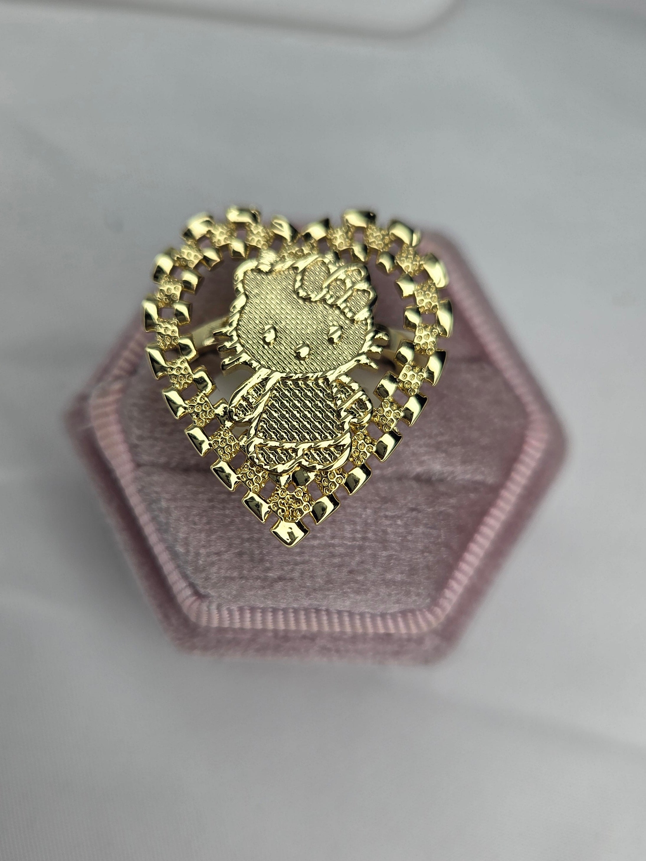 Hello Kitty Heart RolexR Ring- 18k Gold-Filled