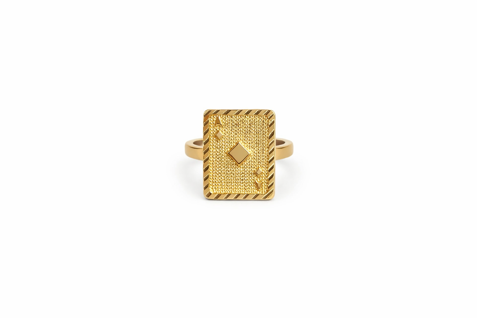Ace Card Ring- 18k Gold-Filled