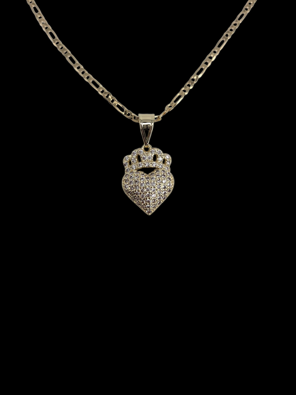 Heart Crown Necklace 18k Gold-Filled