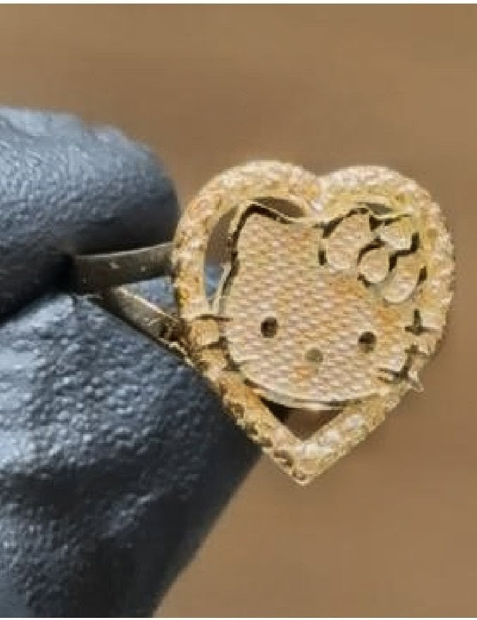 Hello Kitty Gold Heart Nugget Ring (Pre Order)