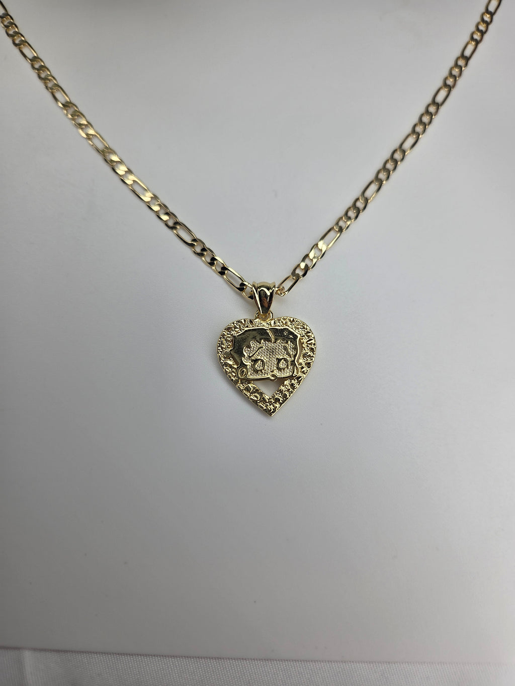 Betty Boop Heart Nugget Necklace- 18k Gold-Filled