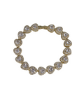 Icy Clear Heart Bracelet 7-7.5inch