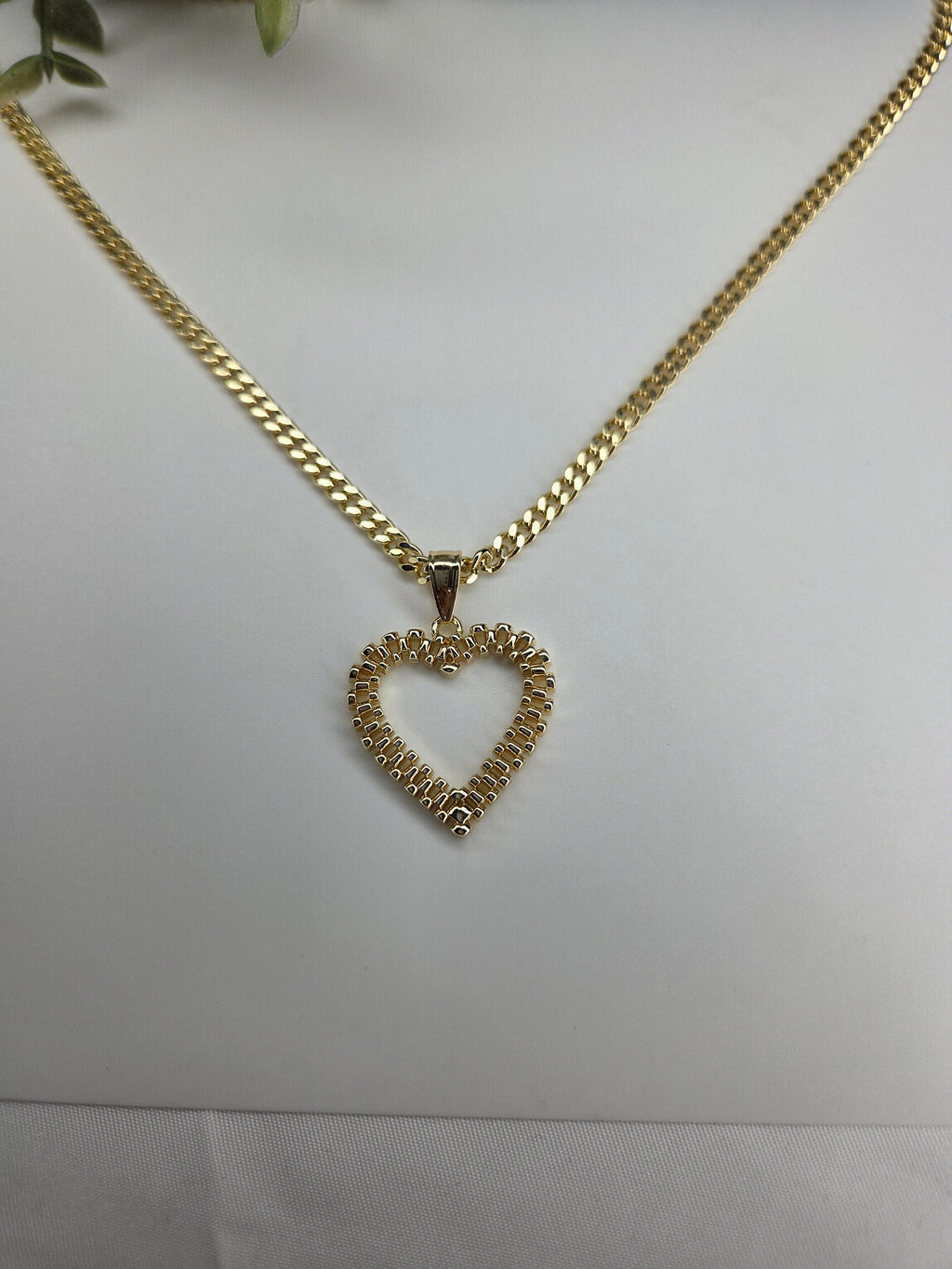 Gold Heart Rolex Necklace- 18k Gold filled